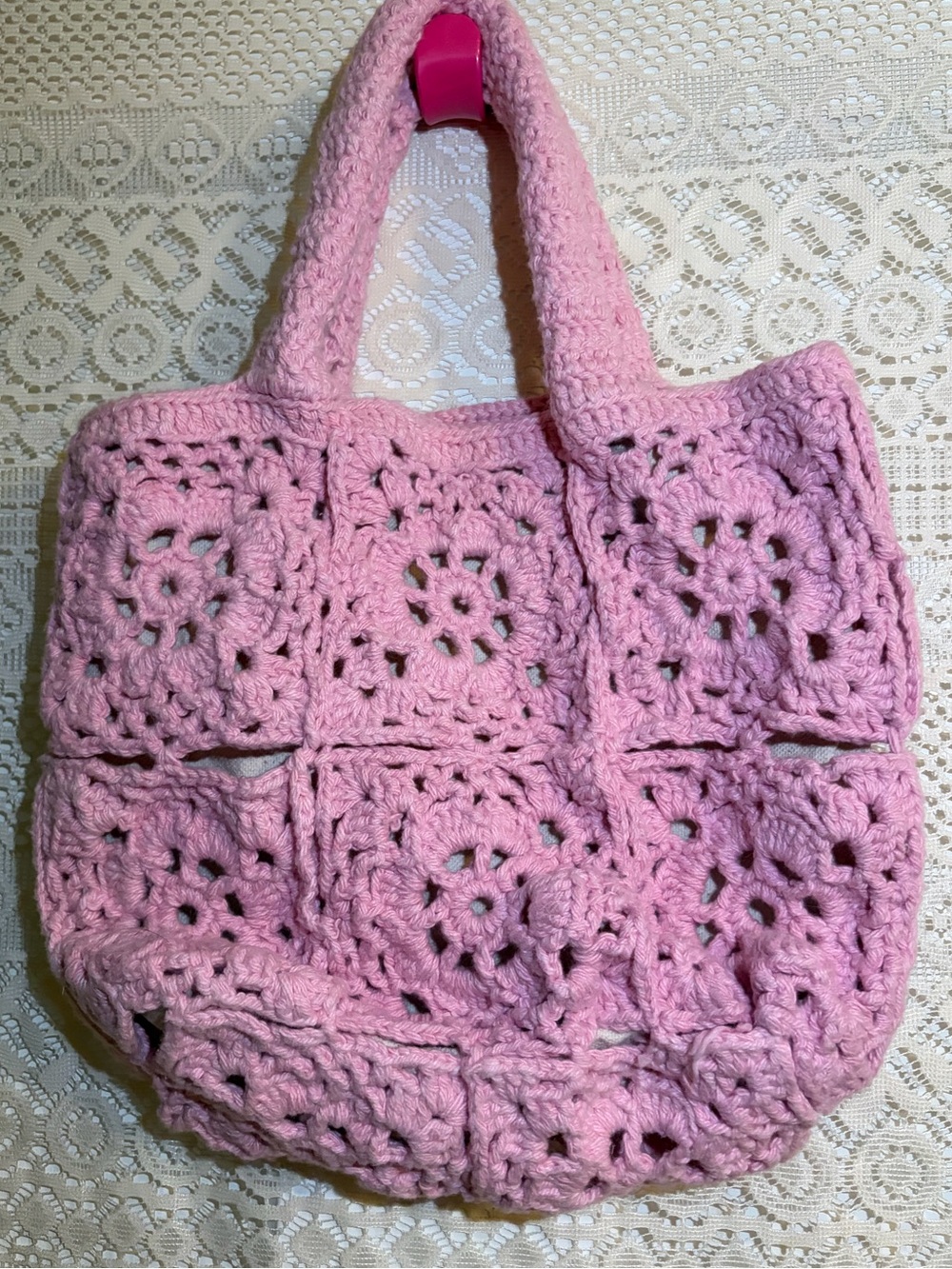 pink crochet bag 🩷